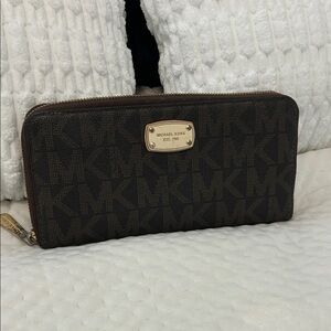 Michael Kors Dark Brown Logo Wallet